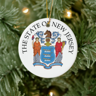 New Jersey sign Keramik Ornament