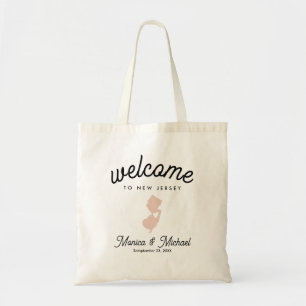 NEW JERSEY Staat Hochzeit in Urlaubsort JEDE FARBE Tragetasche