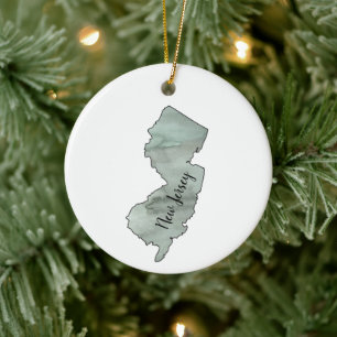 New Jersey Staat Illustration Keramik Ornament