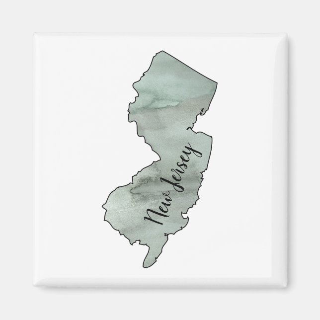 New Jersey Staat Illustration Magnet (Vorne)