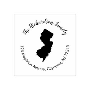 New Jersey Staat Rücksendeadresse Kautschuk Brief Gummistempel