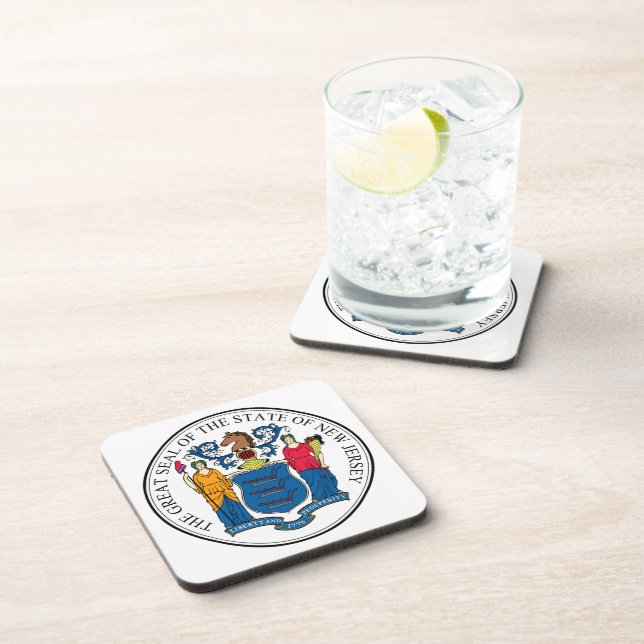 New Jersey Staat Siegel - Getränkeuntersetzer (Rechte Seite)