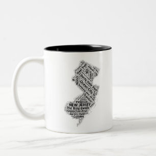 New-Jersey Staats-Wort-Wolke Zweifarbige Tasse