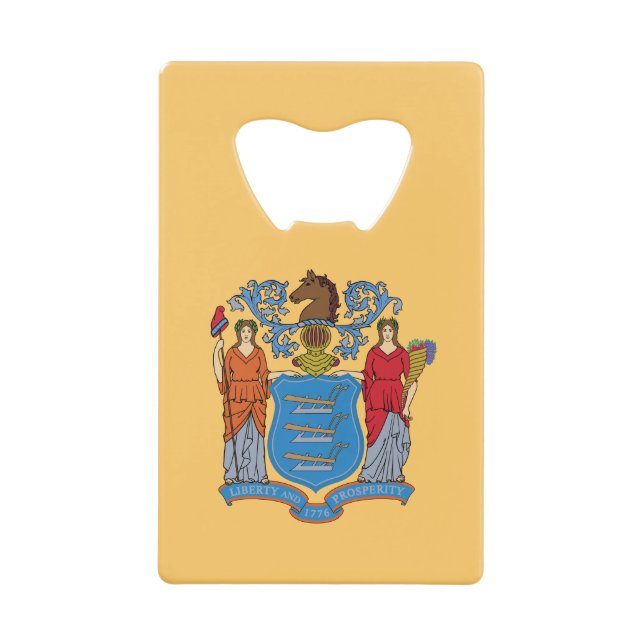 New Jersey State Flag Geldbeutel Flaschenöffner (Vorderseite)
