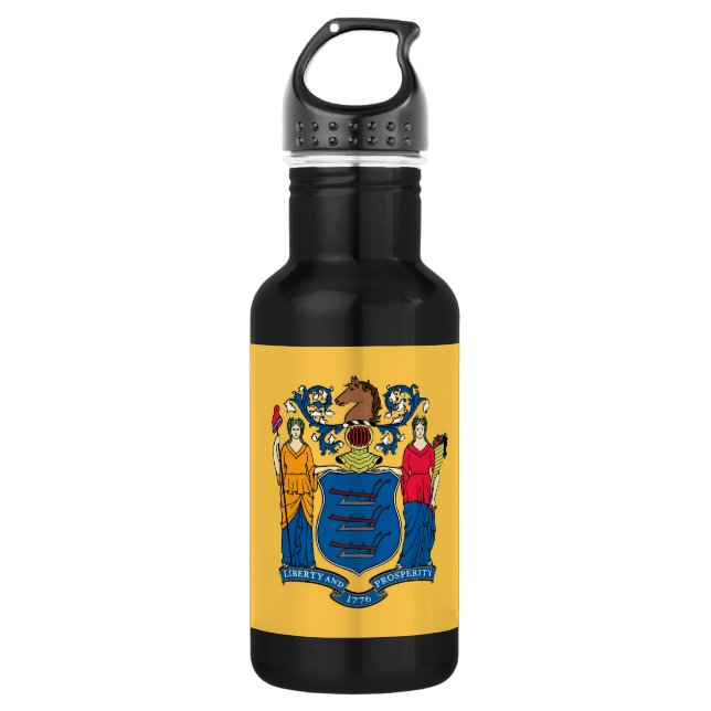 New Jersey State Flag Liberty Flasche Edelstahlflasche (Vorderseite)