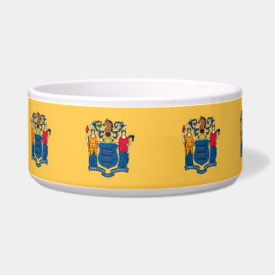 New Jersey State Flag Pet Bowl Napf