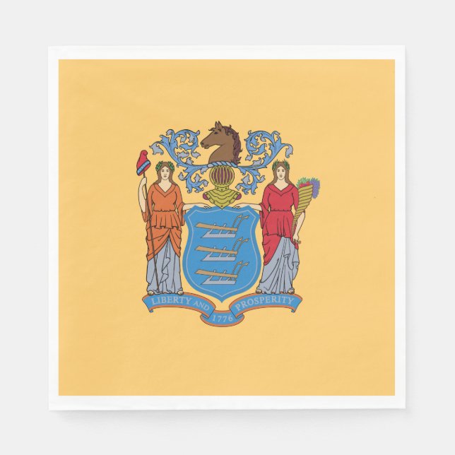New Jersey State Flag Serviette (Vorderseite)