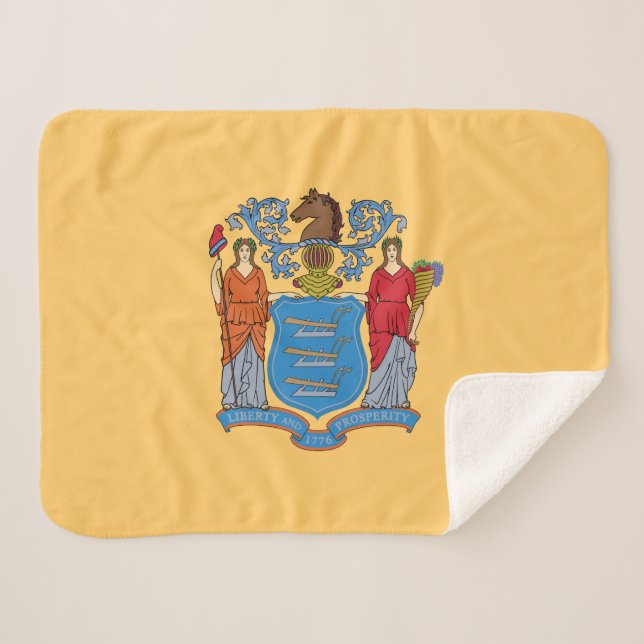 New Jersey State Flag Sherpadecke (Vorderseite (Horizontal))