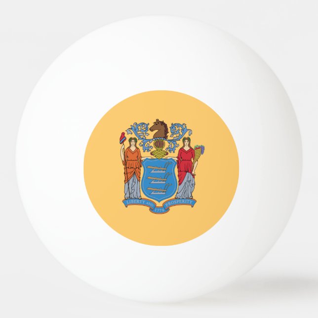 New Jersey State Flag Tischtennisball (Vorderseite)