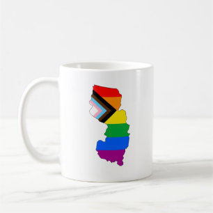 New Jersey State Pride LGBTQ Progress Pride Kaffeetasse