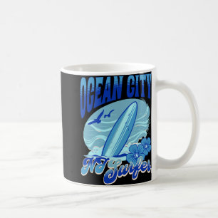 New Jersey Surfer Ocean City Nj Surfen Strand Sand Kaffeetasse