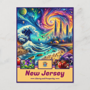 New Jersey Tapestry Coastal & Cultural Postkarte