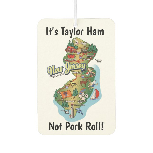 New Jersey Taylor Ham Autolufterfrischer (Vorderseite)