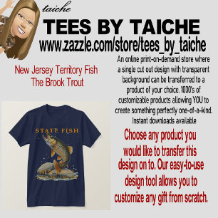 New Jersey Territory Fisch Der Bachforelle T-Shirt