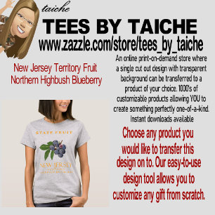 New Jersey Territory Frucht Nördliche Blaubeere T-Shirt