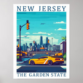 New Jersey The Garden Staat USA Travel Place Poster