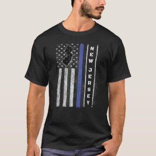 New Jersey Thin Blue Line Police Week Polizist USA T-Shirt