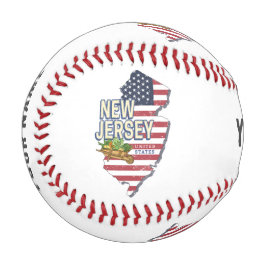 New Jersey United Staaten Retro Map USA Souvenir Baseball