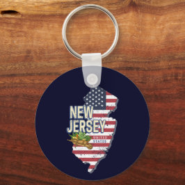 New Jersey United Staaten Retro Map USA Souvenir Schlüsselanhänger