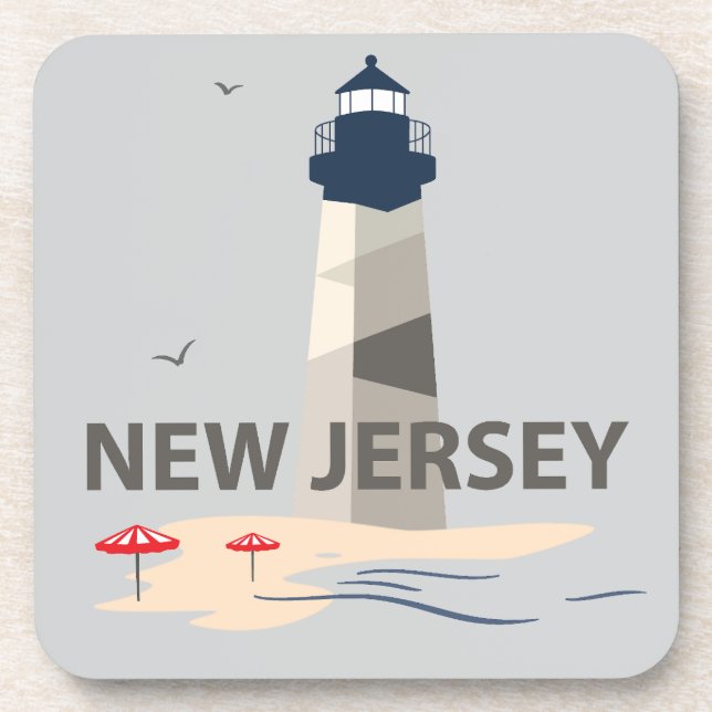 New Jersey, USA Getränkeuntersetzer (Vorderseite)