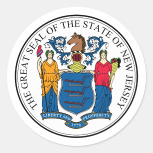 New-Jersey, USA Runder Aufkleber