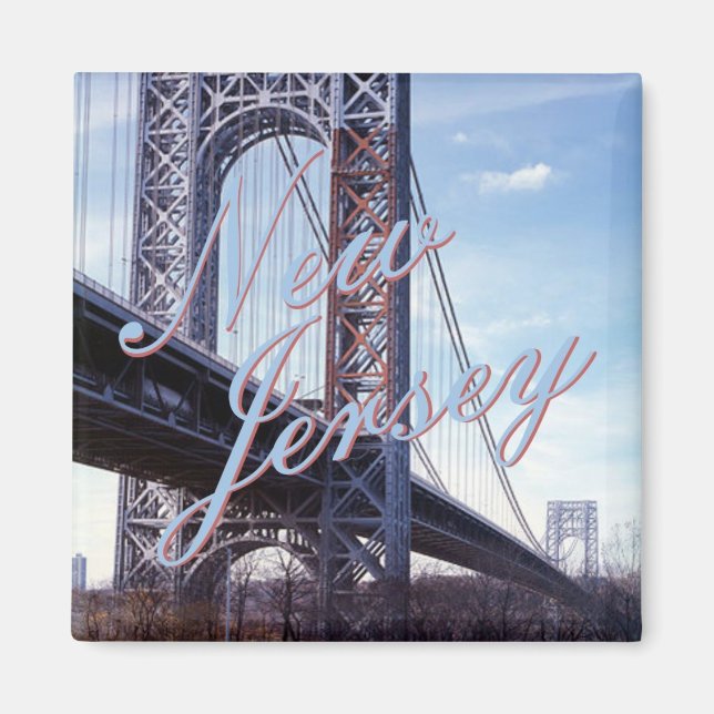 New Jersey USA Staat Souvenir Kühlschrankmagnet Magnet (Vorne)