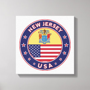 New Jersey, USA Staaten, New Jersey Leinwand, Post Leinwanddruck