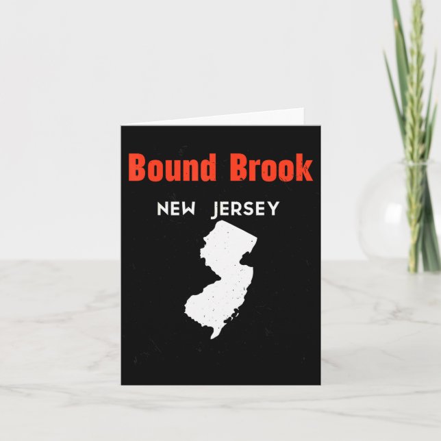 New Jersey Usa State America New Jerseyite Bound B Karte (Vorderseite)