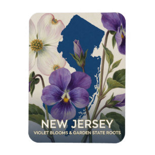 New Jersey Veilchen-Staatsblume Botanische Szene Magnet