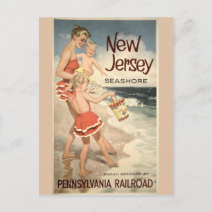 New Jersey Vintage Travel Poster Postkarte
