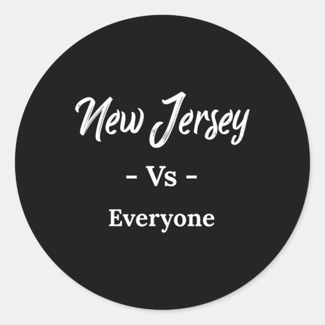 New Jersey Vs Everyone  Runder Aufkleber (Vorderseite)