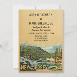 New Jersey Wedding Einladung Vintage Natur