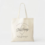 New Jersey Wedding Welcome Tote Bag Tragetasche<br><div class="desc">Diese Tasche aus New Jersey ist der ideale Ort,  um Gäste aus der Stadt zu Ihrer Hochzeit zu empfangen! Packen Sie es mit lokalen Goodies für ein extra lustiges Willkommenspaket.</div>