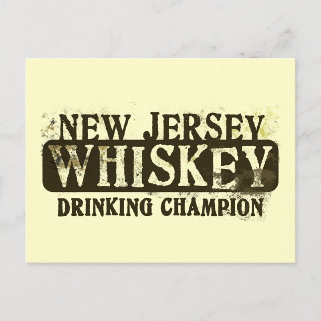 New Jersey Whiskey Drink Champion Postkarte (Vorderseite)