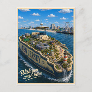 New Jersey Wish You Were Here State-Serie Postkarte