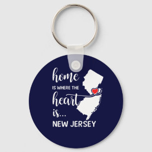 New Jersey Zuhause ist der Ort, an dem das Herz li Schlüsselanhänger
