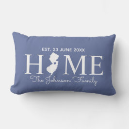 New Jersey Zuhause Staat Map personalisierte Famil Lendenkissen