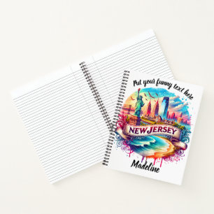 New Jerseys atemberaubende Skyline-Ansicht Notizbuch