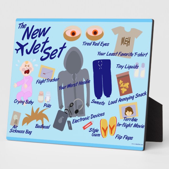 New Jet Set Funny Air Travel Cartoon Parody Fotoplatte (Seite)