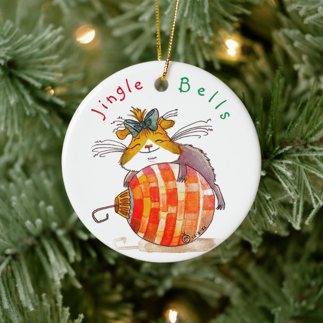 NEW Jingle Bells Guinea Pig Ornament (Baum)
