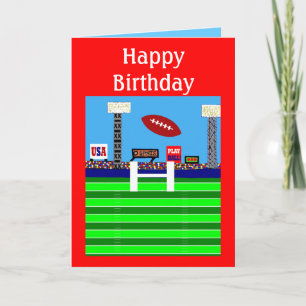 New Kids Football Happy Birthday Party Card Gesche Karte