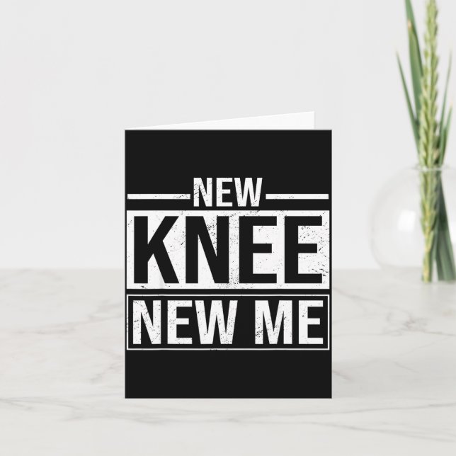 New Knee New Me Funny Knee Replacement Surgery Rec Karte (Vorderseite)