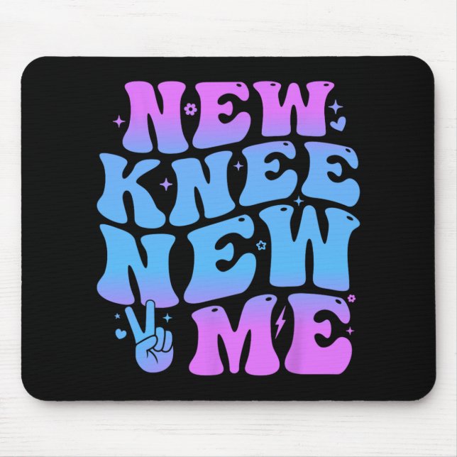 New Knee New Me Funny Knee Replacement Surgery Rec Mousepad (Vorne)