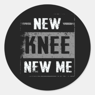 New Knee New Me Replacement Surgery After Post Op  Runder Aufkleber