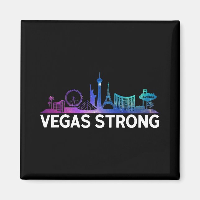 New Las Vegas Strong For Men, Women And Youth  Magnet (Vorne)