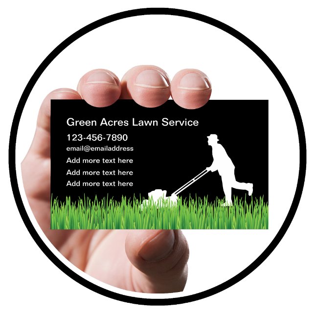 New Lawn Service Business Cards Visitenkarte (Von Creator hochgeladen)