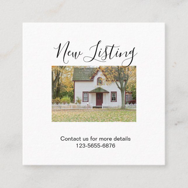 New listing Airbnb booking home vacation travel ca Quadratische Visitenkarte (Vorderseite)