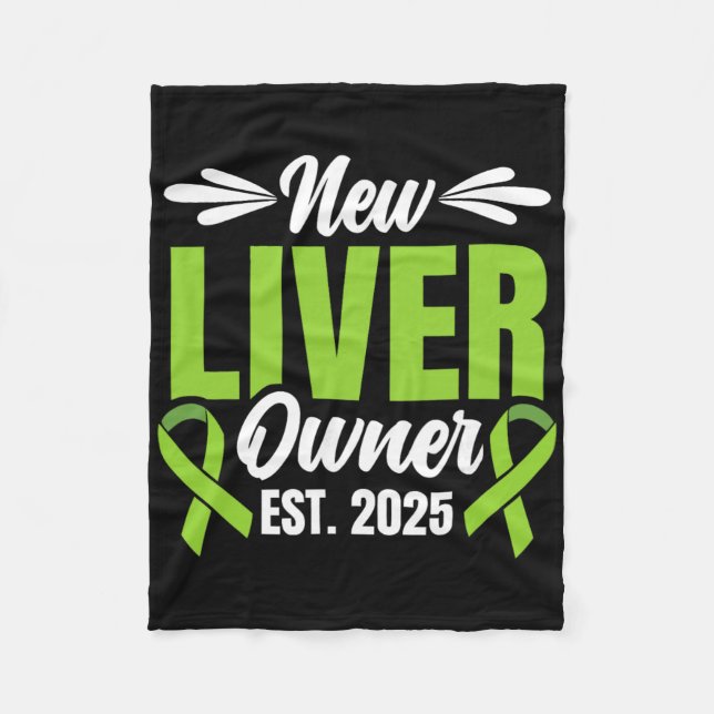 New Liver Owner Est. 2025 - Liver Transplant Recie Fleecedecke (Vorderseite)