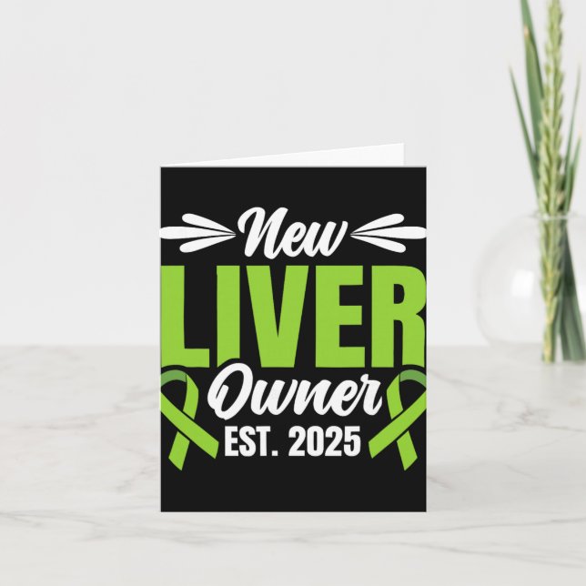 New Liver Owner Est. 2025 - Liver Transplant Recie Karte (Vorderseite)