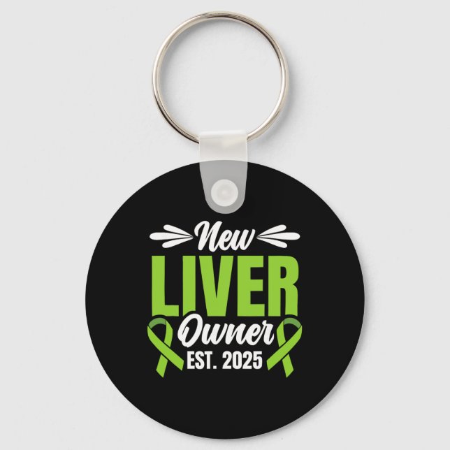 New Liver Owner Est. 2025 - Liver Transplant Recie Schlüsselanhänger (Vorderseite)